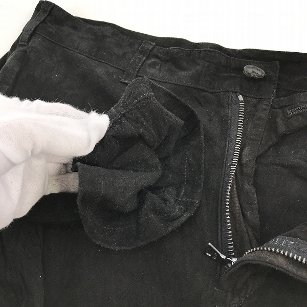 実際に弊社で買取させて頂いたISAMU KATAYAMA BACK LASH/イサムカタヤマ バックラッシュ カンガルーレザー パンツ 1409-05/Mの画像 5枚目