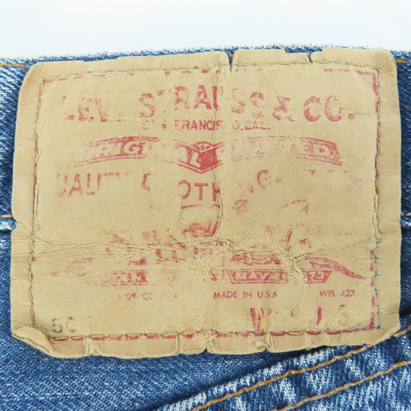 実際に弊社で買取させて頂いたLEVI'S/リーバイス 501 66前期 ボタン裏刻印6 足長R ビッグE ヴィンテージ/ビンテージ デニムパンツの画像 2枚目
