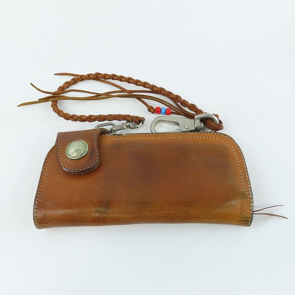 実際に弊社で買取させて頂いたRED MOON/レッドムーン レザー ウォレット 財布 ウォレットコード付き