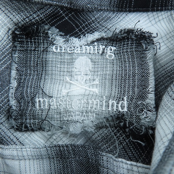 実際に弊社で買取させて頂いたmastermind JAPAN/マスターマインドジャパン タータンチェック スカル総柄 長袖シャツ MC2-SH18-015/Mの画像 2枚目