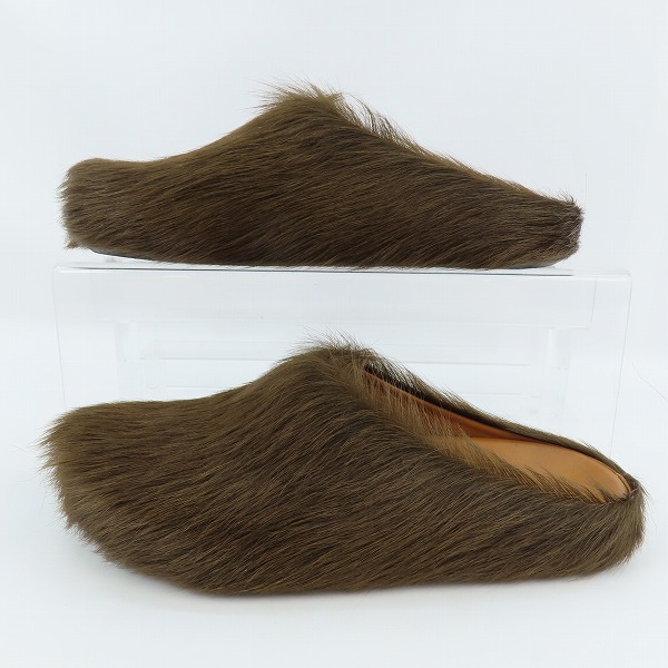 実際に弊社で買取させて頂いたMARNI/マルニ SABOT カーフヘアーサンダル SBMR000600/39の画像 3枚目