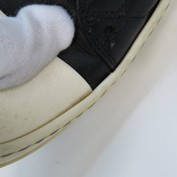 実際に弊社で買取させて頂いたRick Owens/リックオウエンス RAMONES/ラモーンズ サイドジップ スニーカー 31904/41の画像 7枚目