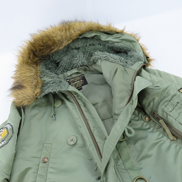 実際に弊社で買取させて頂いたALPHA INDUSTRIES/アルファインダストリーズ N-3B 55周年記念 LIMITED EDITION MIL-J-6278 フライトジャケット 20600-5549/XLの画像 4枚目