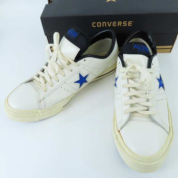 実際に弊社で買取させて頂いたCONVERSE/コンバース ONE STAR OX/ワンスター レザー スニーカー/WHITE/BLUE/BLACK/9.5