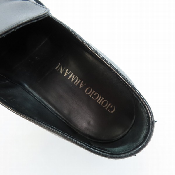 実際に弊社で買取させて頂いたGIORGIO ARMANI/ジョルジオアルマーニ レザー ローファー 39の画像 4枚目