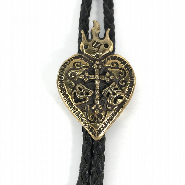 実際に弊社で買取させて頂いた(2)Gangsterville×galcia/ギャングスタービル×ガルシア TWO FACE/ダブルフェイス BOLO TIE/ボロタイ/ループタイ ブラス/真鍮の画像 1枚目