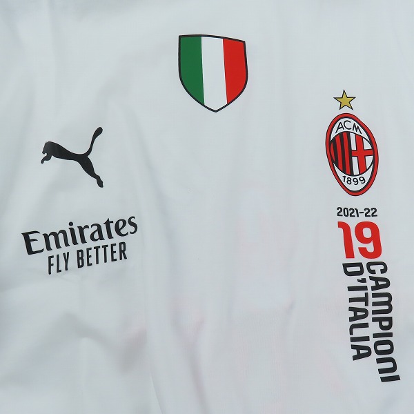 実際に弊社で買取させて頂いた【未使用】PUMA/プーマ ACミラン BLANK ACM Winners Tee 2021-22 セリエA優勝記念Tシャツ 773534-01/Lの画像 5枚目