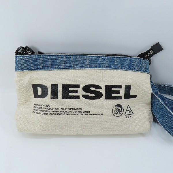 実際に弊社で買取させて頂いたDIESEL/ディーゼル デニム×キャンバス 切替 ショルダーバック