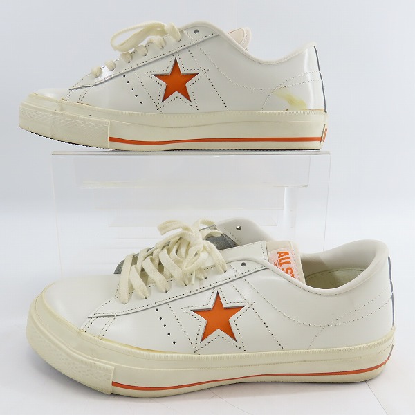 実際に弊社で買取させて頂いたCONVERSE/コンバース ONE STAR  OX ワンスター ホワイト/オレンジ/US8の画像 3枚目