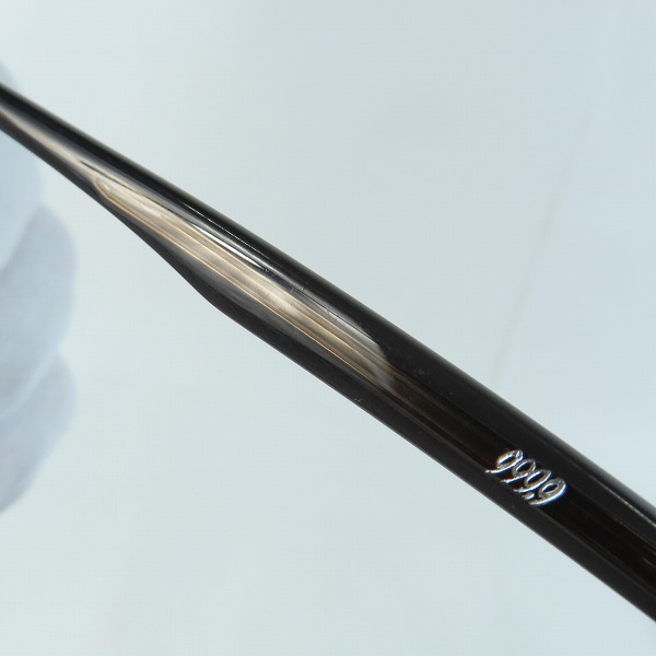 実際に弊社で買取させて頂いた999.9/フォーナインズ メガネフレーム アイウェア アンティークゴールド S-645Tの画像 9枚目