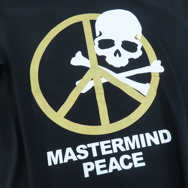 実際に弊社で買取させて頂いたmastermind JAPAN/マスターマインド FINAL COUNT DOWN/ファイナルカウントダウン PEACE ラメ Tシャツ Lの画像 5枚目