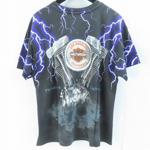 実際に弊社で買取させて頂いたHanes/ヘインズ BEEFY-T  ハーレービットソン サンダー ビンテージ Tシャツ Lの画像 1枚目