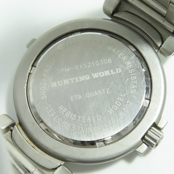 実際に弊社で買取させて頂いたHUNTING WORLD/ハンティングワールド ETA QUARTZ デイトの画像 4枚目