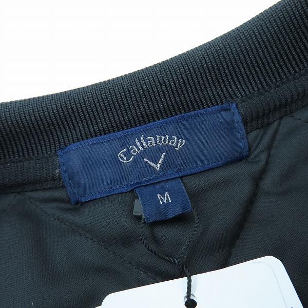 実際に弊社で買取させて頂いた【未使用】Callaway/キャロウェイ ゴルフウェア 中綿 クルーネックブルゾン/ブラック/241-0215508/Mの画像 2枚目
