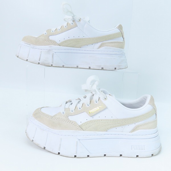 実際に弊社で買取させて頂いたPUMA/プーマ Mayze Stack コード スニーカー 392103-01/23.5の画像 3枚目