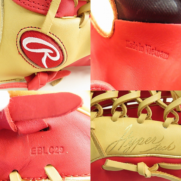 実際に弊社で買取させて頂いたRawlings/ローリングス HYPER TECH COLOR SYNC 軟式 外野手 グローブ GR4HTCY719の画像 6枚目