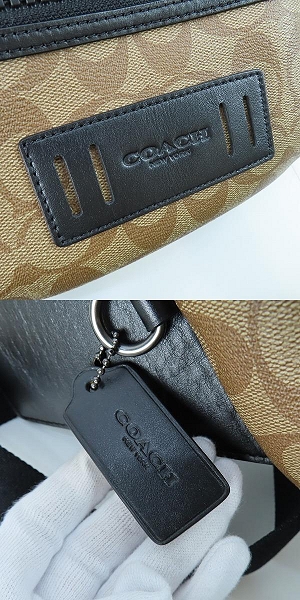 実際に弊社で買取させて頂いたCOACH/コーチ シグネチャー柄  ベルト/ウエストバッグ ボディ/ショルダーバッグ F78727の画像 4枚目