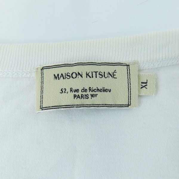 実際に弊社で買取させて頂いたMAISON KITSUNE/メゾンキツネ ロゴ ワッペン Tシャツ/XLの画像 2枚目