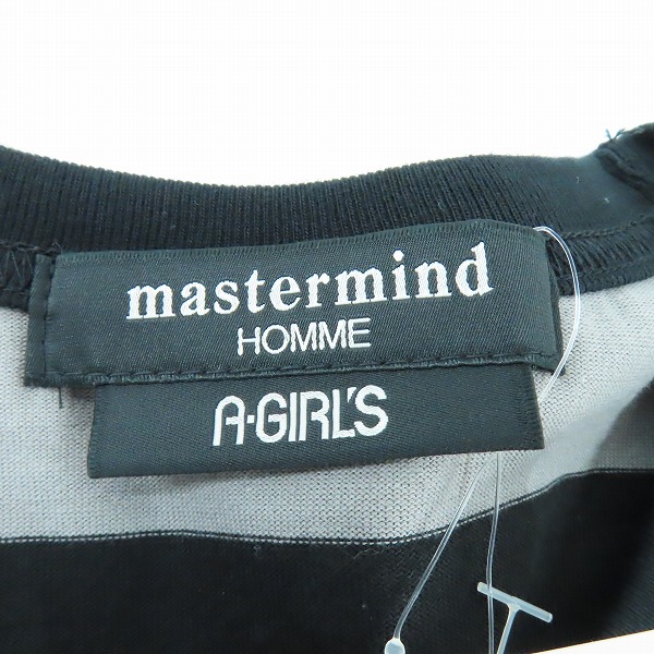 実際に弊社で買取させて頂いた【未使用】mastermind JAPAN ×A-GIRL'S/マスターマインド ×エイガールズ 裾ジップTシャツ 16SSMM-TS30-011-6/Lの画像 2枚目