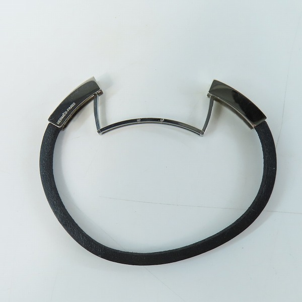 実際に弊社で買取させて頂いたHERMES/エルメス レザー×メタル ブレスレットの画像 6枚目