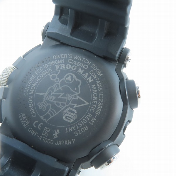 実際に弊社で買取させて頂いたG-SHOCK/Gショック FROGMAN/フロッグマン Bluetooth ソーラー電波時計 GWF-A1000-1AJFの画像 3枚目