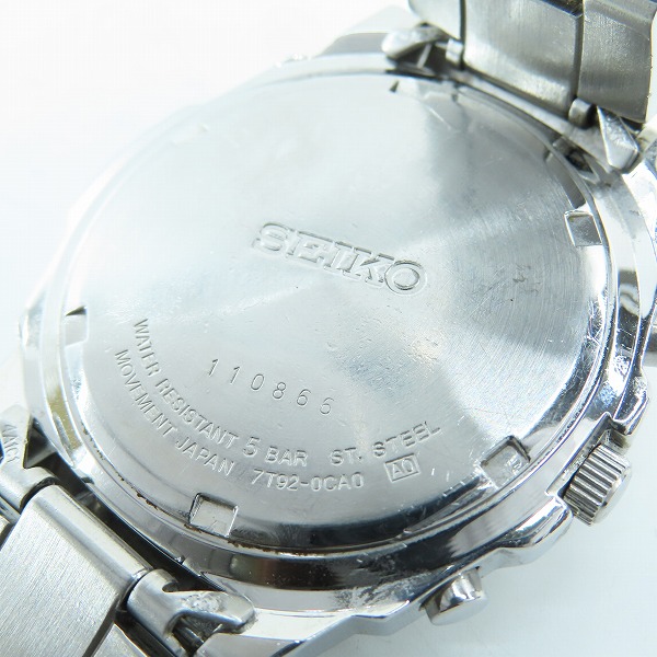 実際に弊社で買取させて頂いたSEIKO/セイコー CHRONOGRAPH/クロノグラフ 時計/ウォッチ 7T92-0CA0【動作未確認】の画像 4枚目