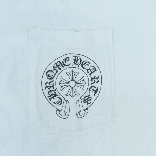 実際に弊社で買取させて頂いた【JPタグ】CHROME HEARTS/クロムハーツ ホースシュー Tシャツ ホワイト/Lの画像 6枚目