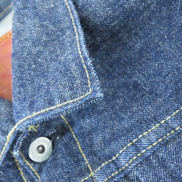 実際に弊社で買取させて頂いたLEVIS/リーバイス 506 1st ビッグE デニムジャケット J22刻印 71506-XX/38の画像 8枚目