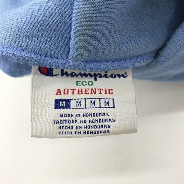 実際に弊社で買取させて頂いたChampion×PYREX VISION/チャンピオン×パイレックス ビジョン フーディ プリントパーカー ブルー/Mの画像 3枚目