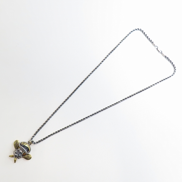 実際に弊社で買取させて頂いたGANGSTERVILLE×Galcia/ギャングスタービル×ガルシア SOMBRERO SKULLネックレス ペーパーチェーン/60cmの画像 8枚目