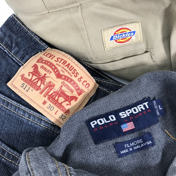 実際に弊社で買取させて頂いた【おまとめ】ラルフローレン/リーバイス/ディッキーズ 等 パンツ/長袖シャツ/スウェットトレーナー 他の画像 1枚目