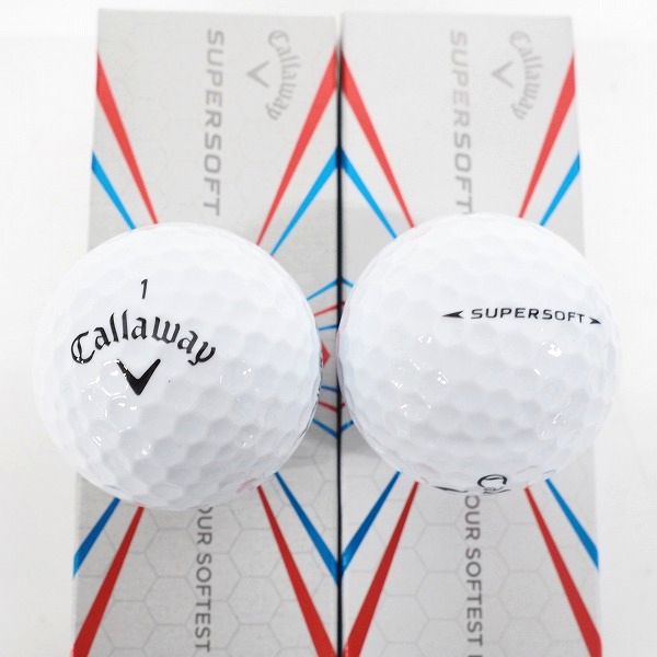 実際に弊社で買取させて頂いた【未使用】Callaway/キャロウェイ SUPERSOFT、E・R・C ゴルフボール ホワイト 計1ダース の画像 1枚目
