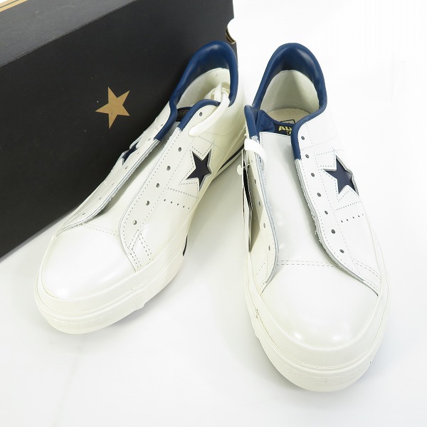実際に弊社で買取させて頂いた【未使用】CONVERSE/コンバース ONE STAR OX ワンスター WHITE/MIDNIGHT/9