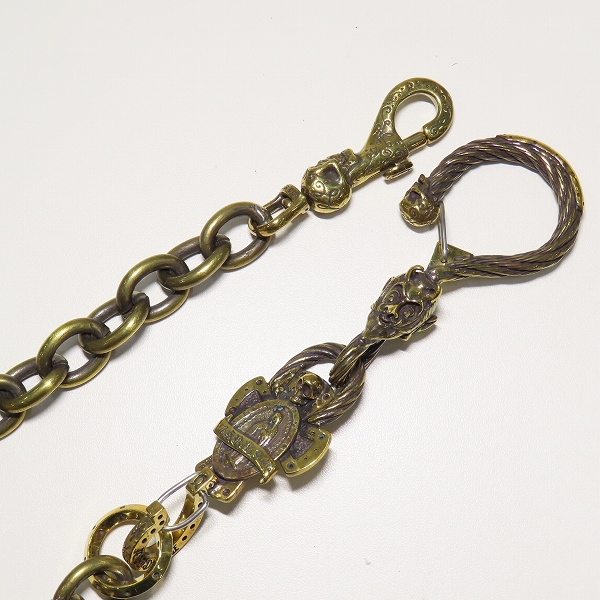 実際に弊社で買取させて頂いた(1)GANGSTERVILLE×Galcia/ギャングスタービル×ガルシア DEVIL/デビル ウォレットチェーン ブラス/真鍮