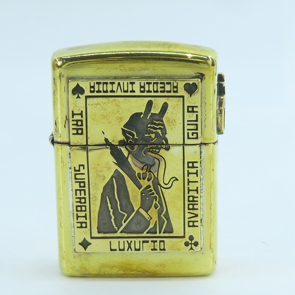 実際に弊社で買取させて頂いたZIPPO/ジッポー Gangsterville×galcia/ギャングスタービル×ガルシア ARMOR TYPE BRASS DEVIL CROSS 2018年製