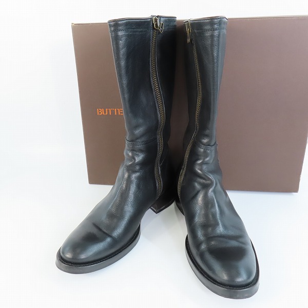 実際に弊社で買取させて頂いたBUTTERO/ブッテロ ジップアップ レザー ロング ブーツ B823UCGB/40