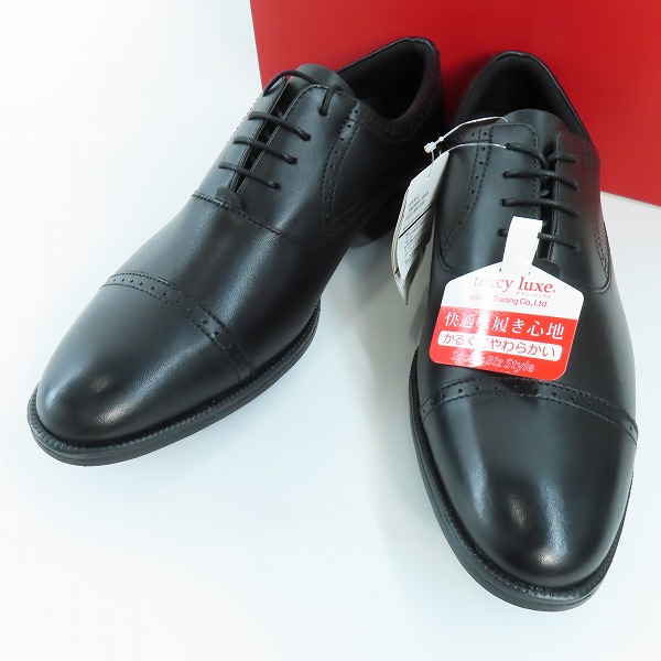 実際に弊社で買取させて頂いた【未使用】TEXCY LUXE/テクシーリュクス ASICS/アシックス ビジネスシューズ ブラック TU-7774 26.5