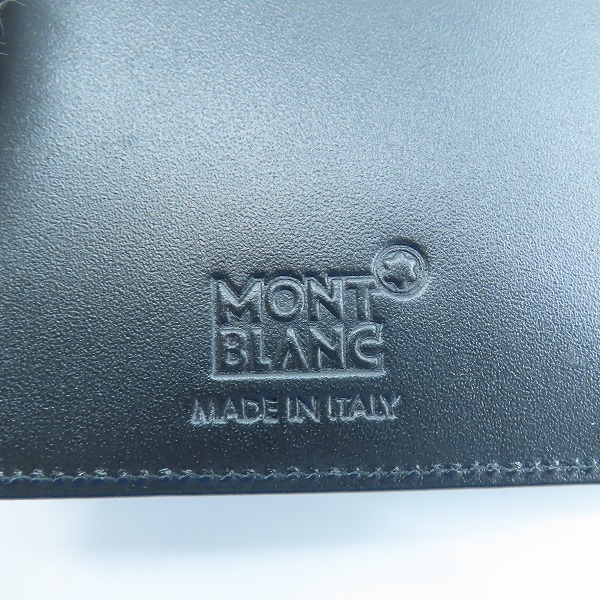 実際に弊社で買取させて頂いたMONTBLANC/モンブラン レザー  二つ折り 長財布の画像 5枚目