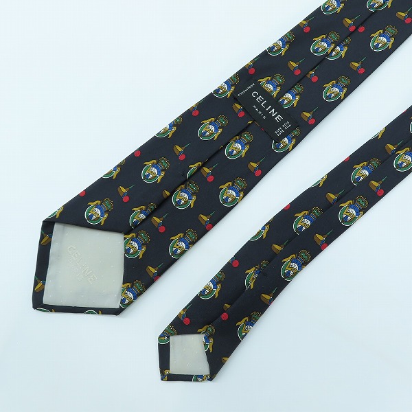 実際に弊社で買取させて頂いたCELINE/セリーヌ 総柄 シルクネクタイの画像 2枚目