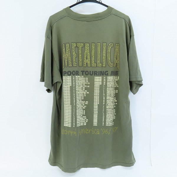 実際に弊社で買取させて頂いたMETALLICA/メタリカ 1996-1997年 ツアー ヴィンテージ バンド半袖Tシャツ/XLの画像 1枚目