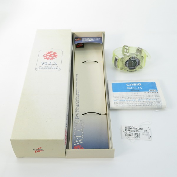 実際に弊社で買取させて頂いたG-SHOCK/Gショック 1999年 W.C.C.S. フロッグマン クリア/DW-9900WC-2T【動作未確認】の画像 6枚目