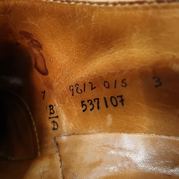 実際に弊社で買取させて頂いたAlden/オールデン TOMORROWLAND/トゥモローランド 別注 ストレートチップシューズ 53710F/7Dの画像 5枚目