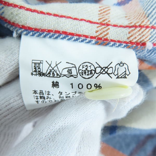 実際に弊社で買取させて頂いたSUGAR CANE/シュガーケーン チェック柄 半袖シャツ SC37004 Lの画像 3枚目