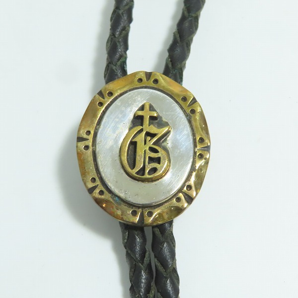 実際に弊社で買取させて頂いた(4)GANGSTERVILLE×Galcia/ギャングスタービル×ガルシア G ループタイ/ボロタイ/ブラス/シルバーの画像 1枚目