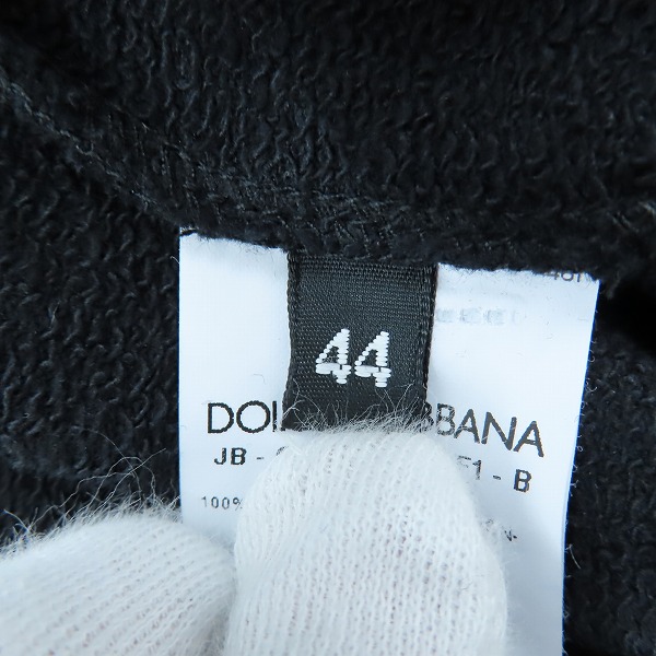 実際に弊社で買取させて頂いたDOLCE&GABBANA/ドルチェ&ガッバーナ プレートロゴ付ジップパーカー G9BM6T G7YF1/44の画像 4枚目