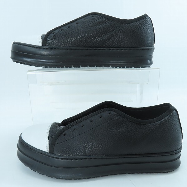 実際に弊社で買取させて頂いたbottega marchigiana/ボッテガマルキジャーナ バイカラー レザー スニーカー/40 の画像 3枚目