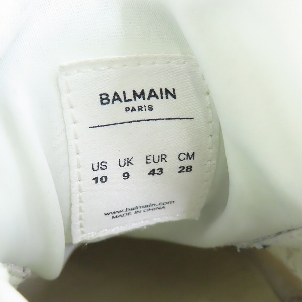 実際に弊社で買取させて頂いたBalmain/バルマン Unicorn/ユニコーン レースアップ チャンキー スニーカー AN0VF724KNLR/28の画像 5枚目