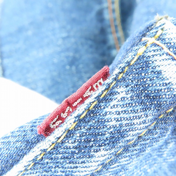 実際に弊社で買取させて頂いたEVISU/エヴィス ボタンフライ デニムパンツ 33×35の画像 4枚目