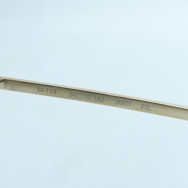 実際に弊社で買取させて頂いた999.9/フォーナインズ チタニウム コンビ アイウエア/メガネフレーム M-114の画像 5枚目