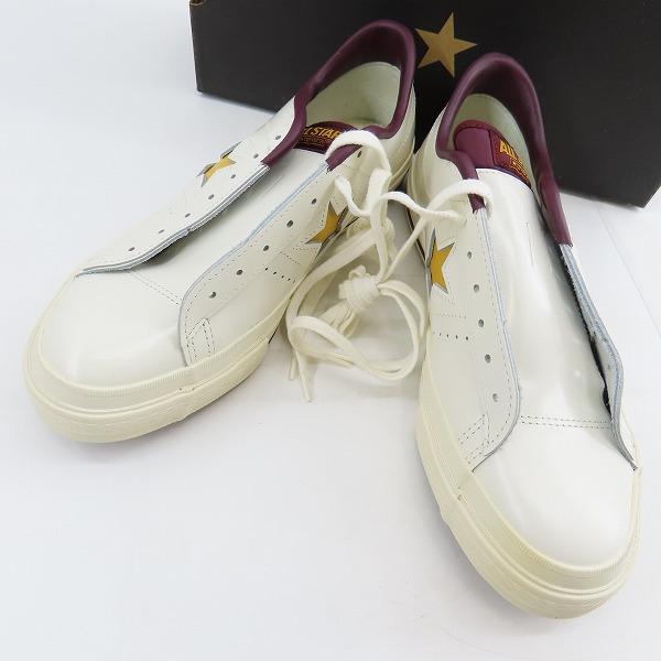 実際に弊社で買取させて頂いたCONVERSE/コンバース ONE STAR OX WHITE YELLOW/WINE/8